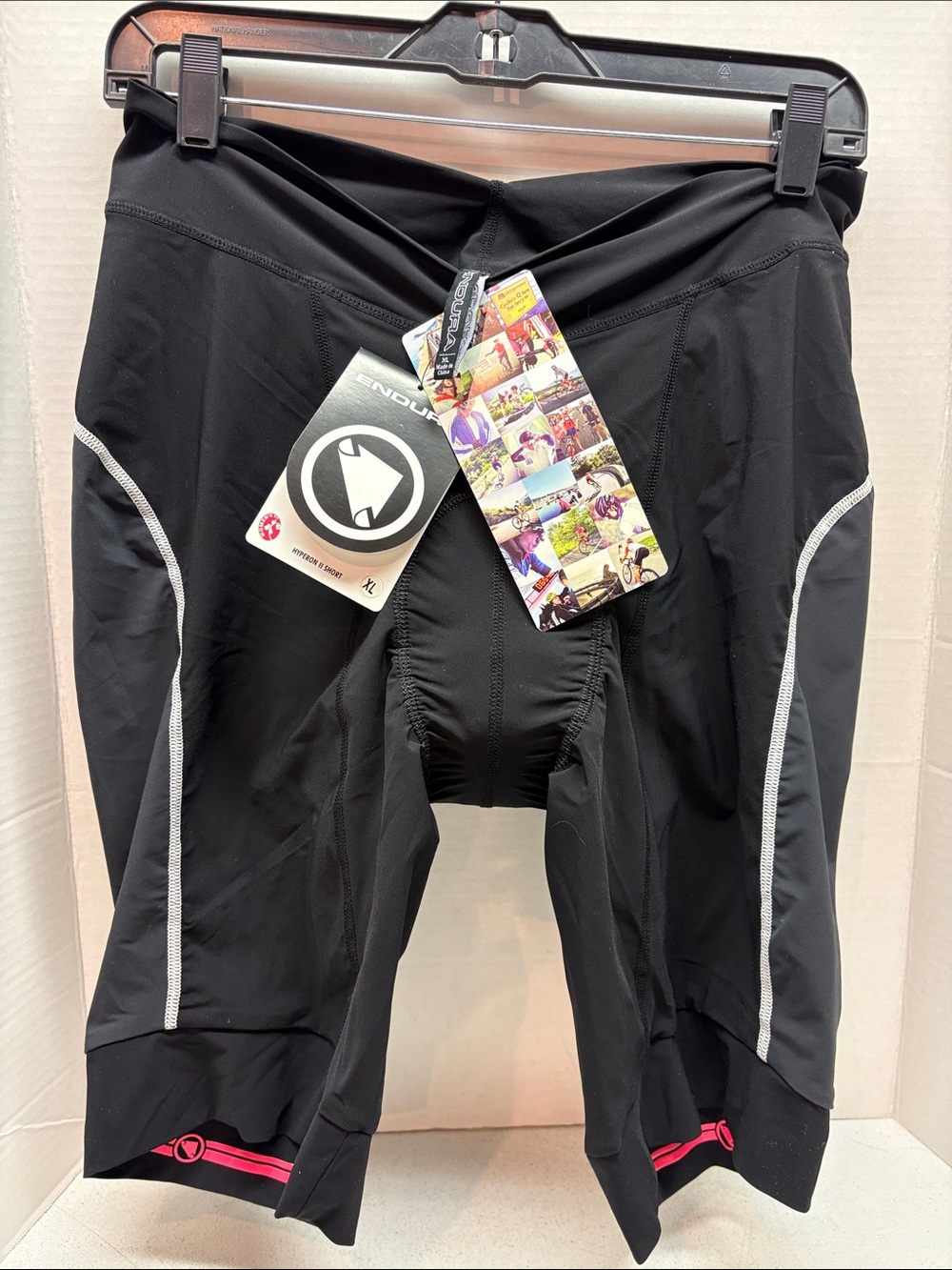 Endura Women's Black Bike Shorts with Pink Accent